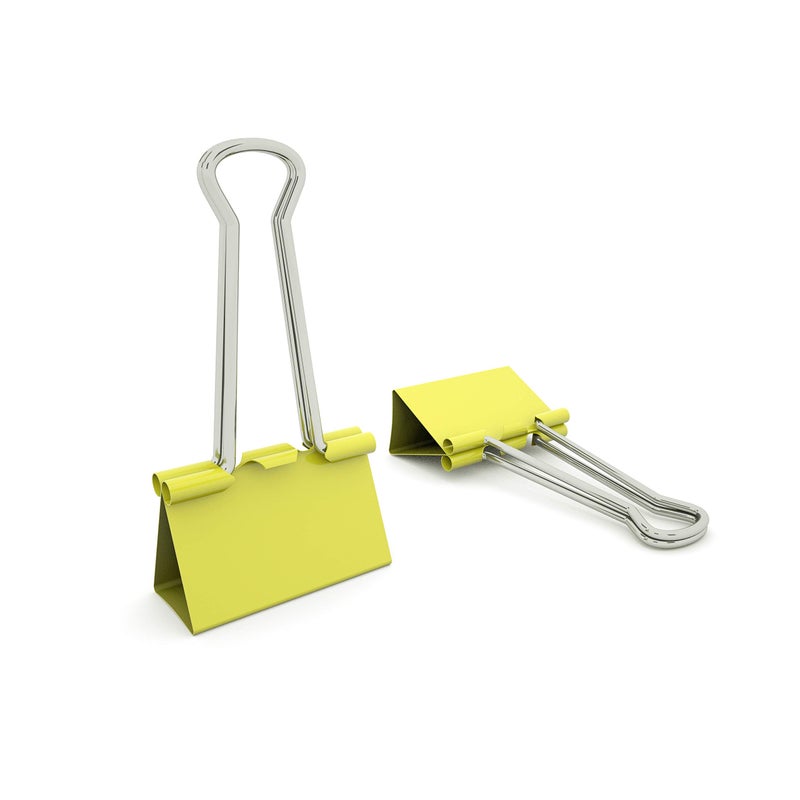 Nctinystore Binder Clips Small Metal Clamp - 3/4 in (0.75 inch)(Small, Yellow, 120 Count) - Image 1